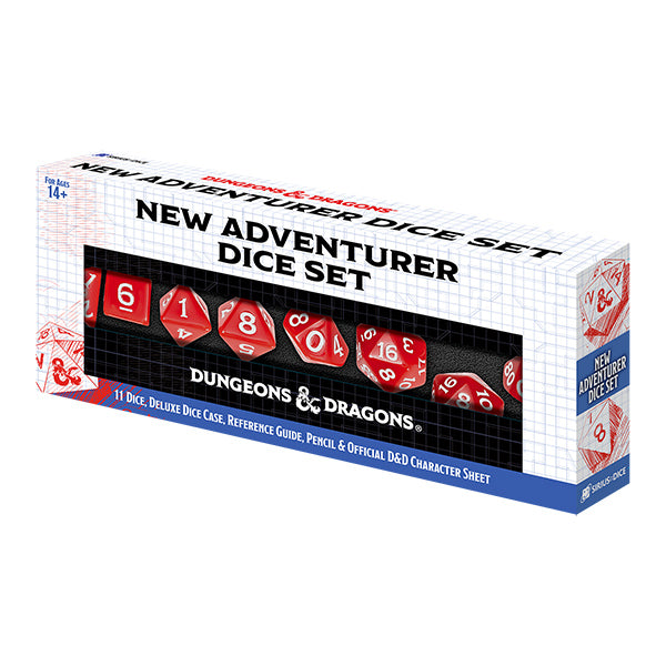 11-Die Set D&D New Adventurer Set- Red