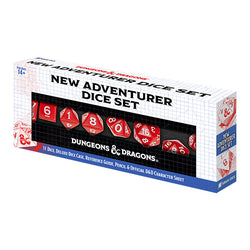 11-Die Set D&D New Adventurer Set- Red