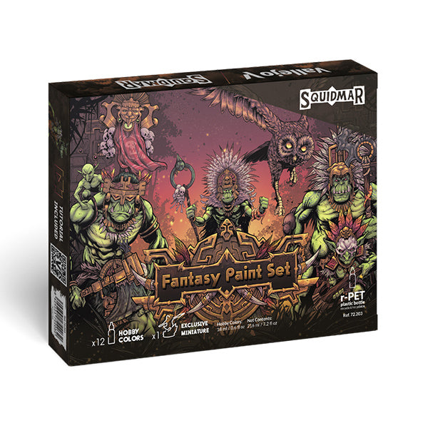 Game Color Set: Squidmar Miniatures - Fantasy Paint Set (12 Colors)