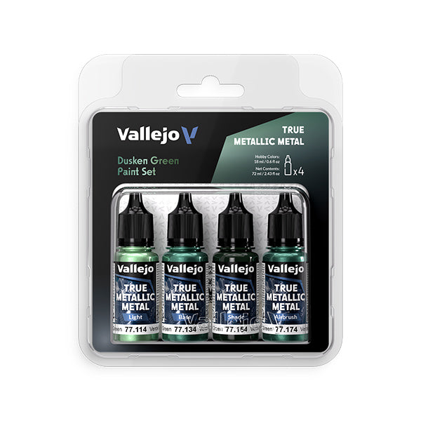 True Metallic Metal Set: Dusken Green (4 color set), 18ml