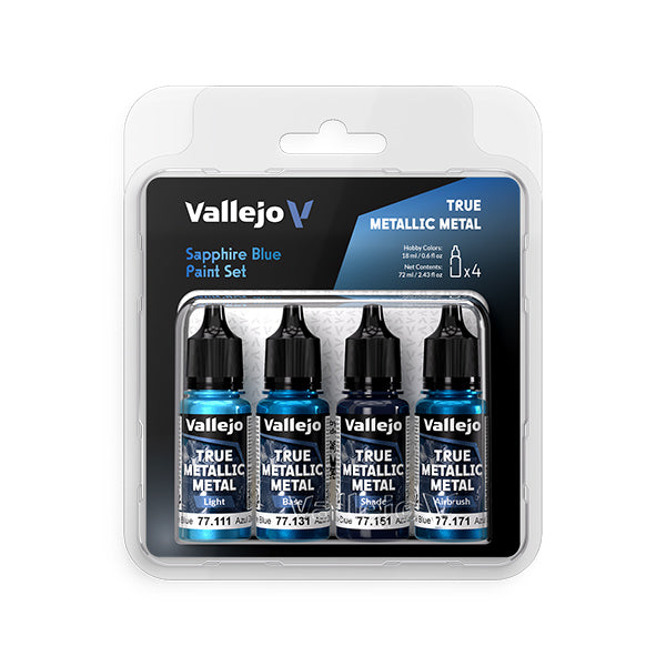 True Metallic Metal Set: Sapphire Blue (4 color set), 18ml