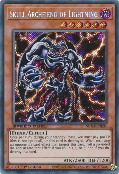 Skull Archfiend of Lightning [SGX3-ENE01] Secret Rare