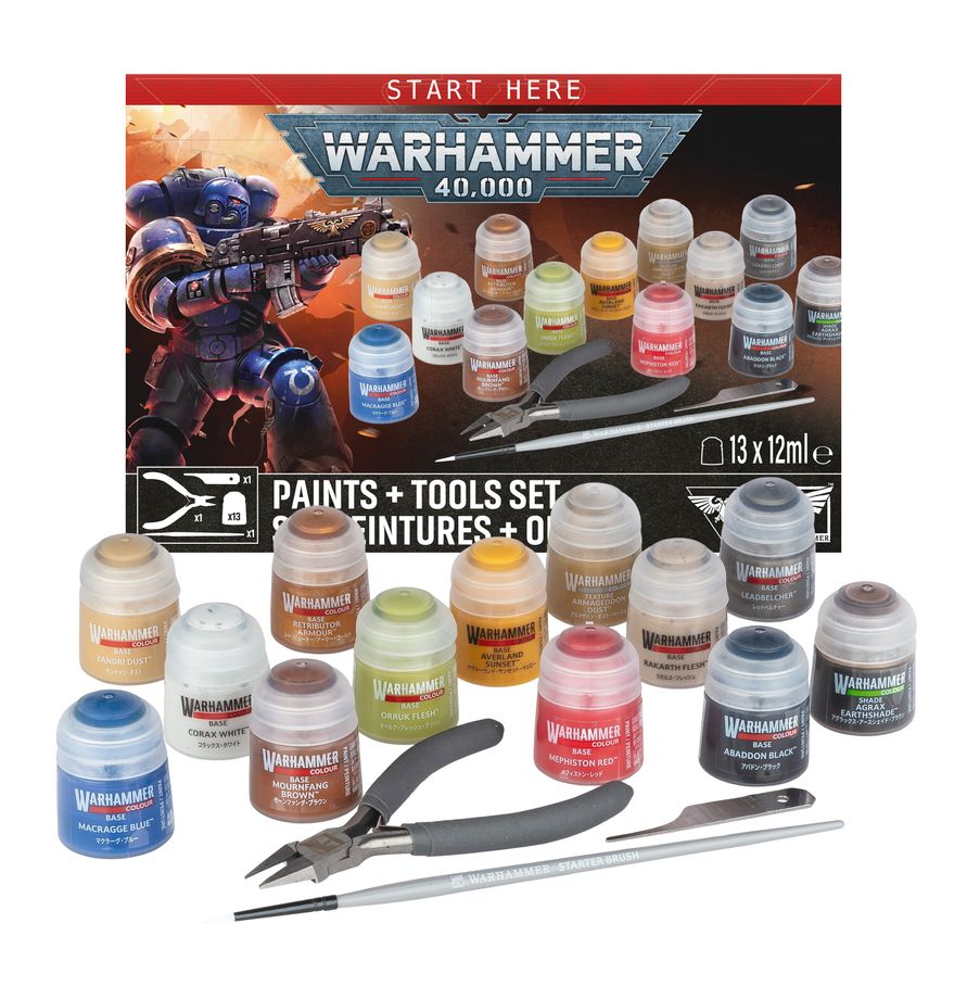 40k Paints + Tools set (new)