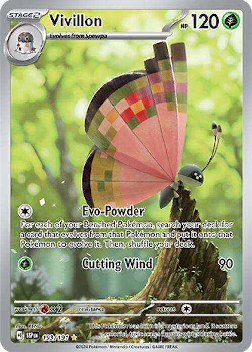 191 191 pokemon card Vivillon (193/191) [Scarlet & Violet: Surging Sparks]