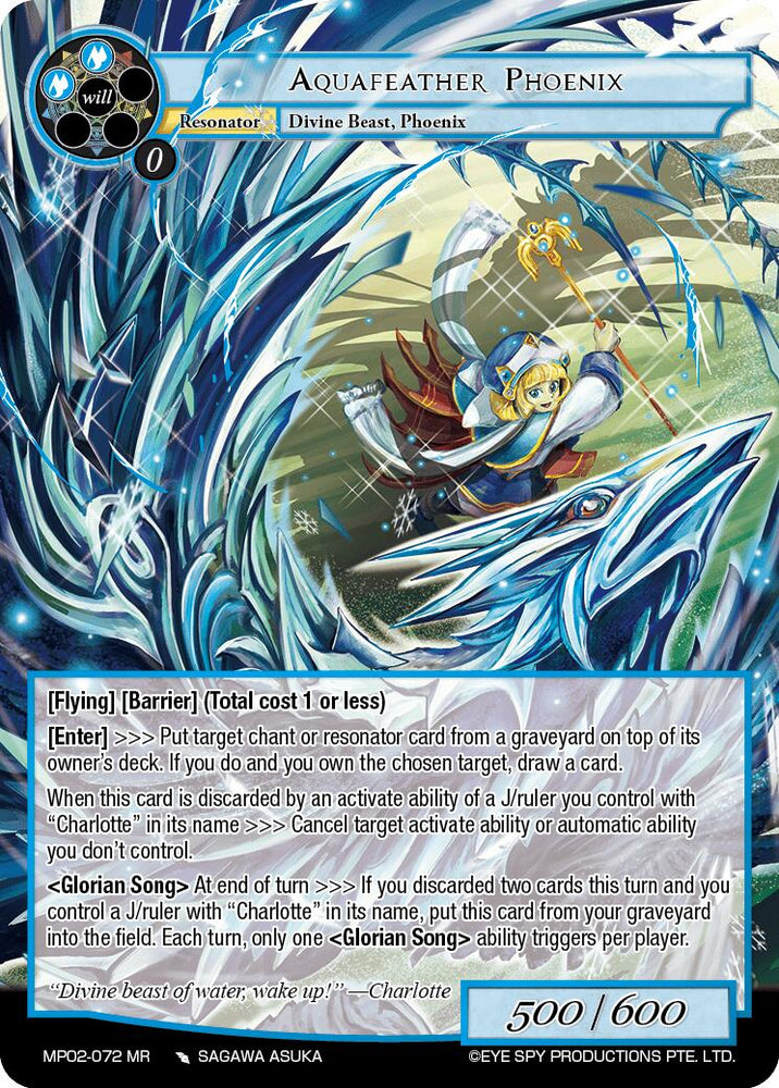 Aquafeather Phoenix (MP02-072 MR) [Masterpiece Collection 02 "Fates Reunited!"]