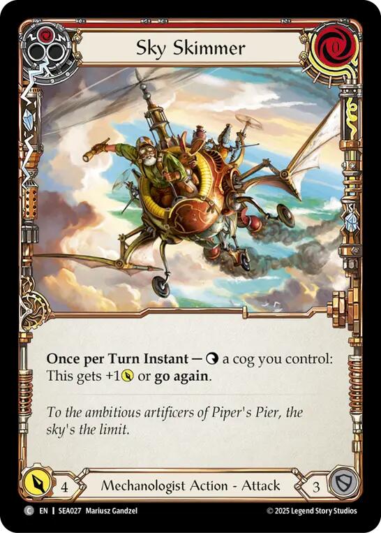 Sky Skimmer (Red) [SEA027] (High Seas)  Rainbow Foil