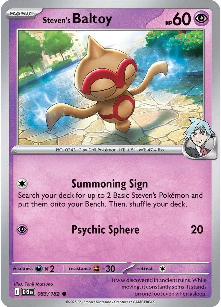Steven's Baltoy (083/182) [Scarlet & Violet: Destined Rivals]