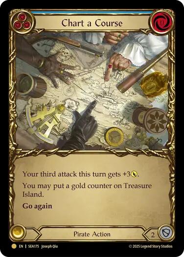 Chart a Course (Blue) (Treasure) [SEA175] (High Seas)  Cold Foil