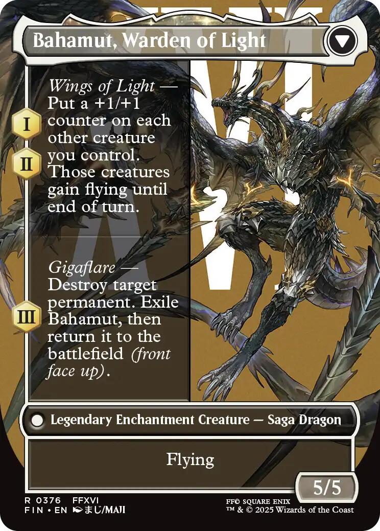 Dion, Bahamut's Dominant // Bahamut, Warden of Light (Borderless) [FIN Dion, Bahamut's Dominant // Bahamut, Warden of Light (Borderless) [FIN