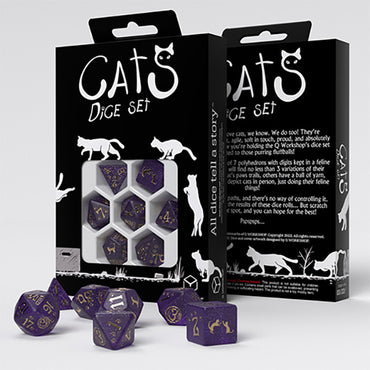 7-Die Set Cats Purrito: Shimmering Purple/Gold