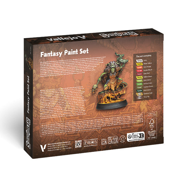 Game Color Set: Squidmar Miniatures - Fantasy Paint Set (12 Colors)