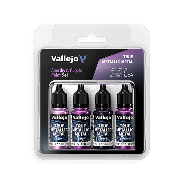 True Metallic Metal Set: Amethyst Purple (4 color set), 18ml