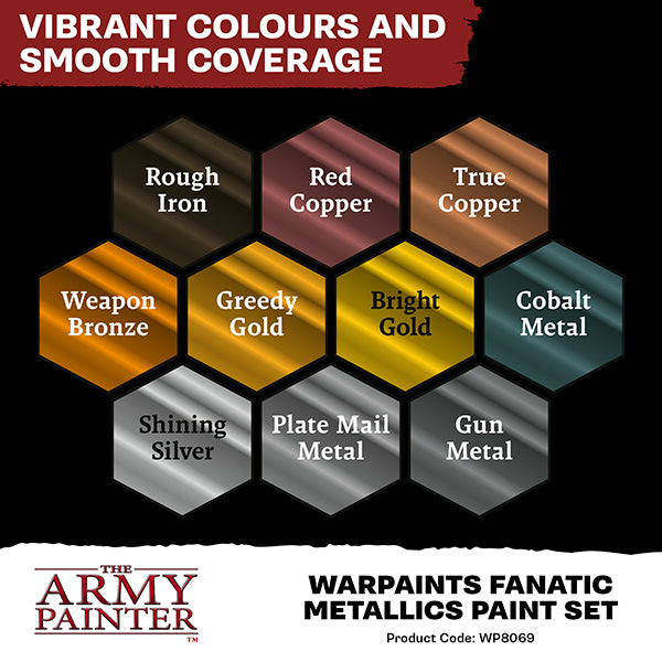 Warpaint: Fanatic Metallics Paint Set (10 colors)