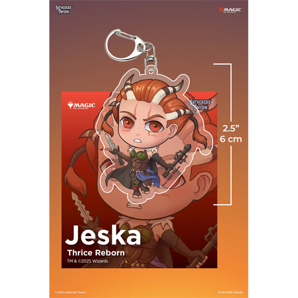 Keychain: MTG Acrylic Partner Commanders- Jeska Thrice Reborn