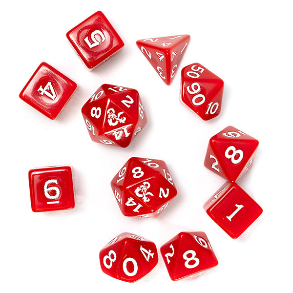 11-Die Set D&D New Adventurer Set- Red