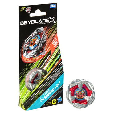 Beyblade X Steel Samurai 4-80T Booster Pack Set with Balance Type top