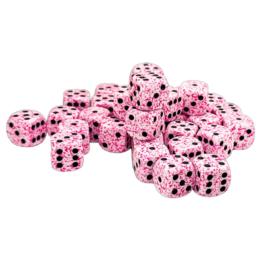 d6Cube 12mm Speckled: Pink (36)