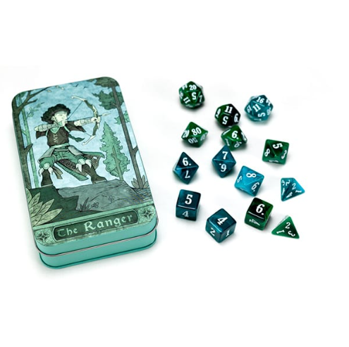 RPG Class dice:  Ranger Set Tin (14 dice)