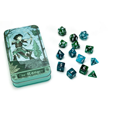RPG Class dice:  Ranger Set Tin (14 dice)