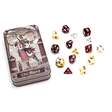 RPG Class dice:  Bard Set Tin (14 dice)