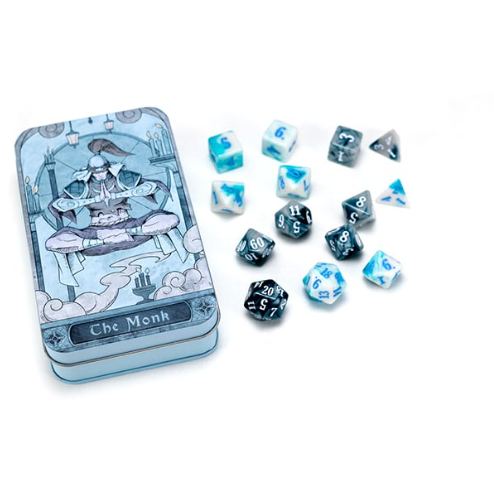 RPG Class dice:  Monk Set Tin (14 dice)