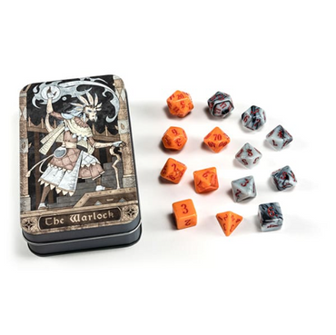 RPG Class dice:  Warlock Set Tin (14 dice)