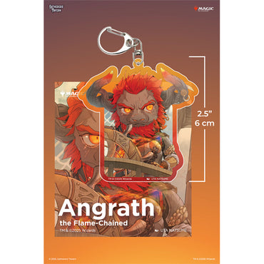 Keychain: MTG Acrylic Li'l Walkers- Angrath The Flame-Chained
