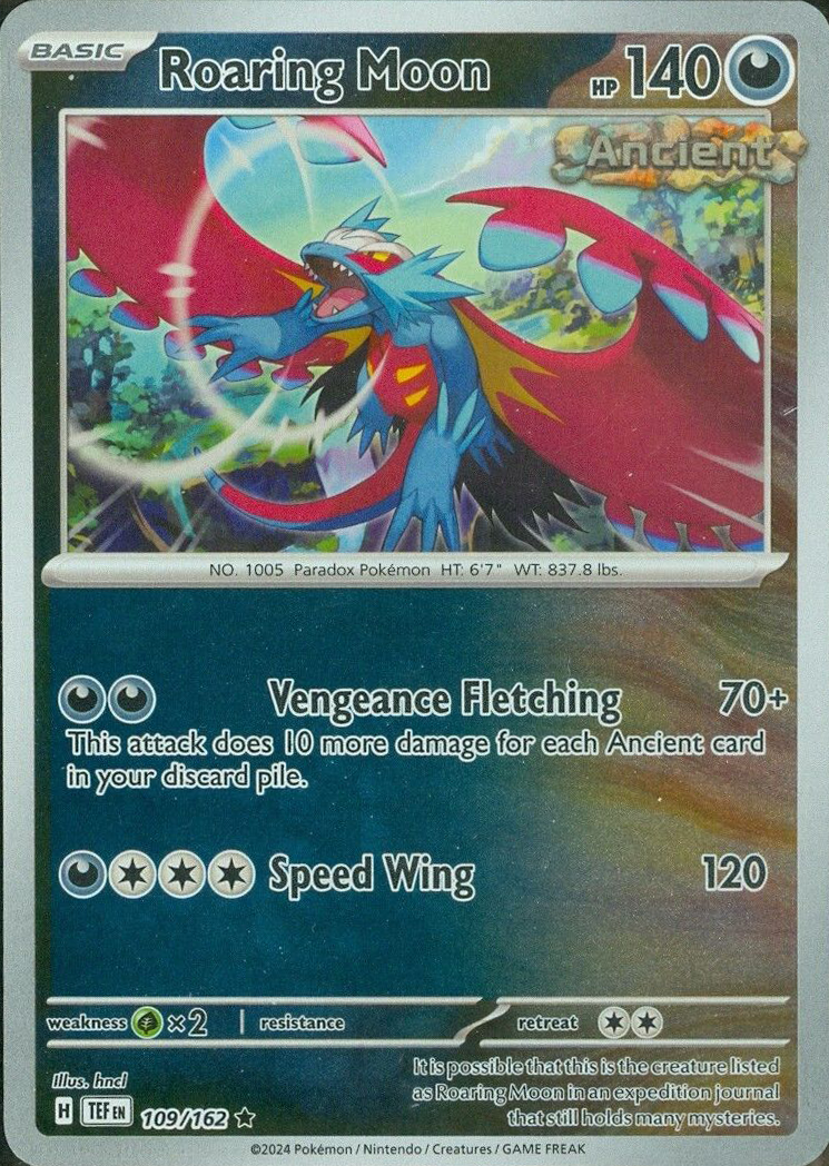 2024 roaring moon pokemon card PSA 9 Roaring Moon #109 Pokemon Play! Prize Pack Series 5 Pokemon card GorillaTCG