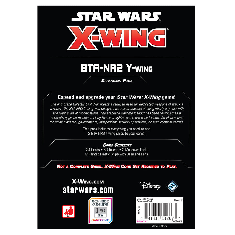 Star Wars X-Wing 2nd Edition: BTA-NR2 Y-Wing Expansion Pack