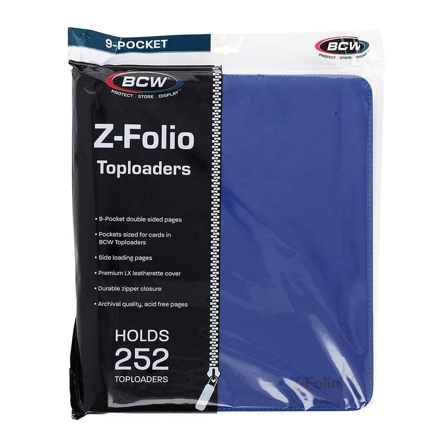 BCW: Portfolio: 9-Pocket Zippered LX- Blue
