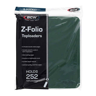 BCW: Portfolio: 9-Pocket Zippered LX- Green