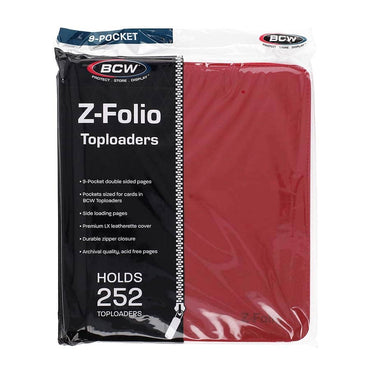 BCW: Portfolio: 9-Pocket Zippered LX- Red