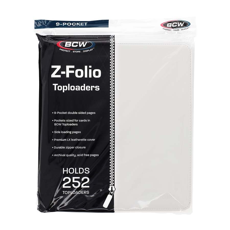 BCW: Portfolio: 9-Pocket Zippered LX- White