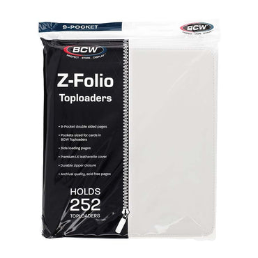 BCW: Portfolio: 9-Pocket Zippered LX- White