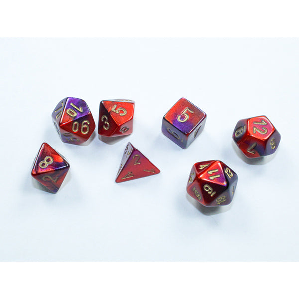 7-Die Set Mini Gemini: Purple-Red/Gold