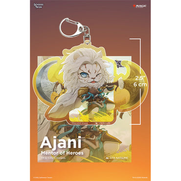 Keychain: MTG Acrylic Li'l Walkers- Ajani Mentor Of Heroes