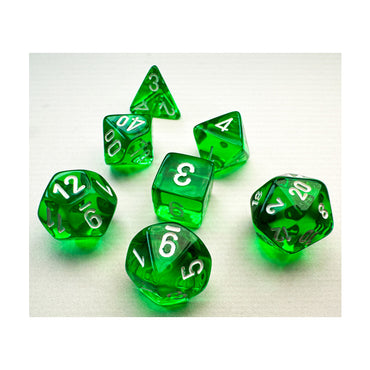 7-Set Mini Translucent Green with White