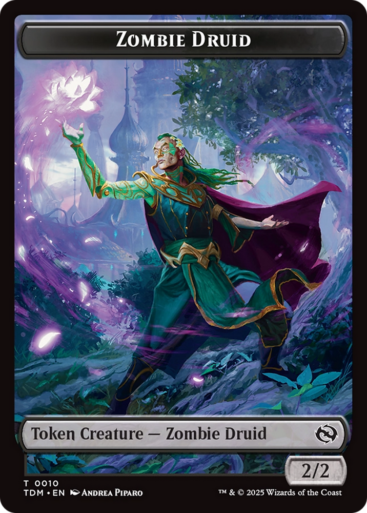 Insect (0022) // Zombie Druid Double-Sided Token [Tarkir: Dragonstorm Commander Tokens]