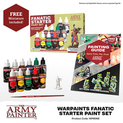 Warpaint: Fanatic Starter Paint Set (11 colors + 1 brush + 1 miniature)