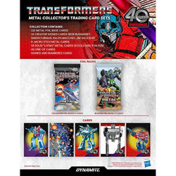 Transformers 40th Anniversary Metal Collector’s Trading Cards Hobby Display Box 24ct