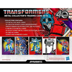Transformers 40th Anniversary Metal Collector’s Trading Cards Hobby Display Box 24ct
