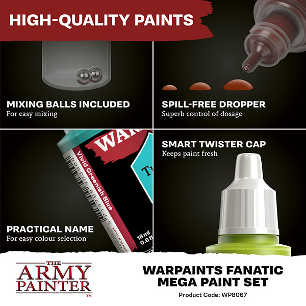 Warpaint: Fanatic Mega Paint Set (50 colors + 1 brush)