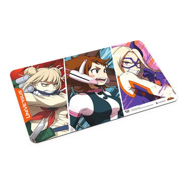UniVersus CCG: Set 7- My Hero Academia Girl Power- Ochaco, Mt. Lady, and Toga Playmat