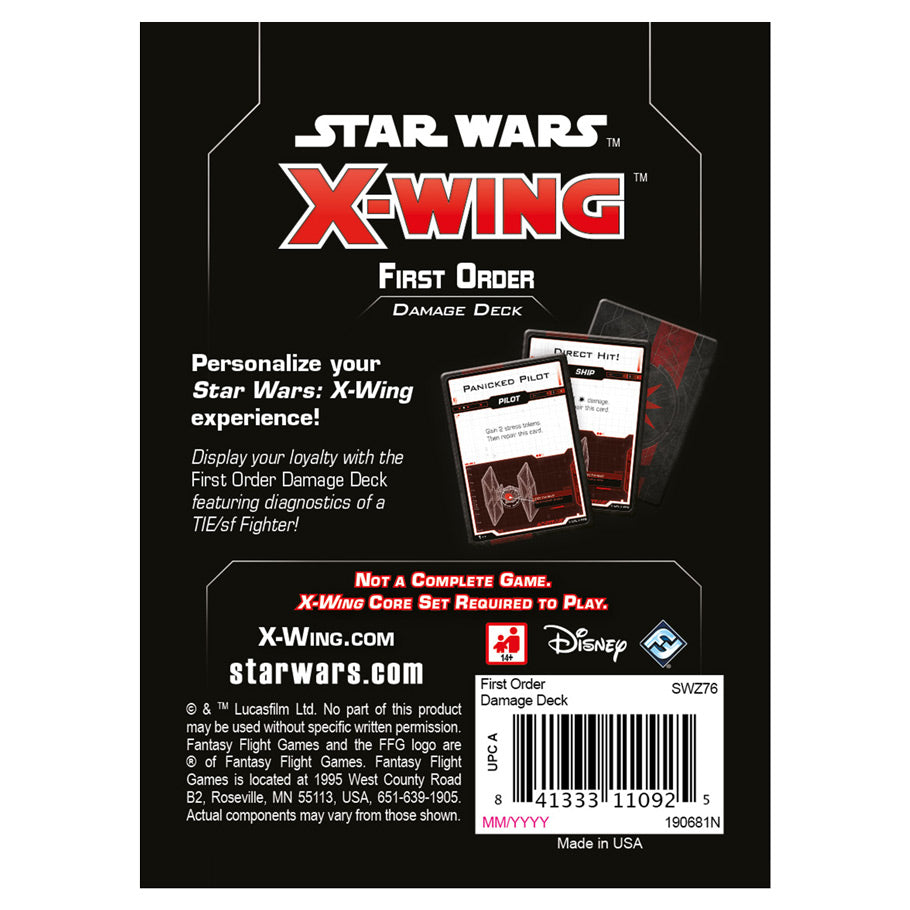 Star Wars X-Wing 2nd Edition: First Order Damage Deck