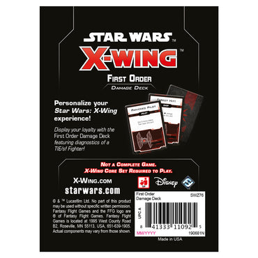 Star Wars X-Wing 2nd Edition: First Order Damage Deck
