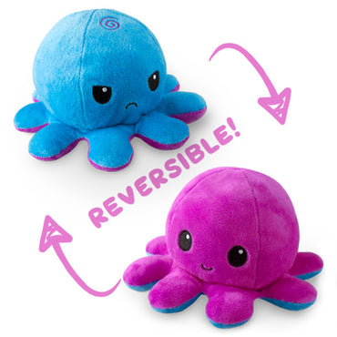Reversible Octopus Plush: Purple & Blue