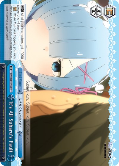 It's All Subaru's Fault (RZ/S68-E096 CR) [Re:ZERO Memory Snow]