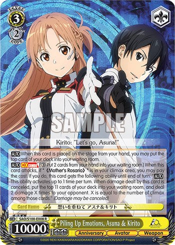 Piling Up Emotions, Asuna & Kirito [Sword Art Online Animation 10th Anniversary]